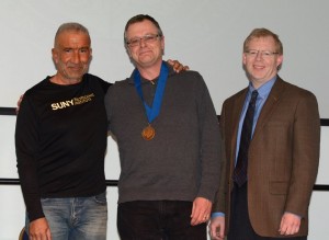 Left to right: Founding President and CEO Alain Kaloyeros, Associate Professor Maarten Heyboer, and Senior Vice President and COO Robert Geer.