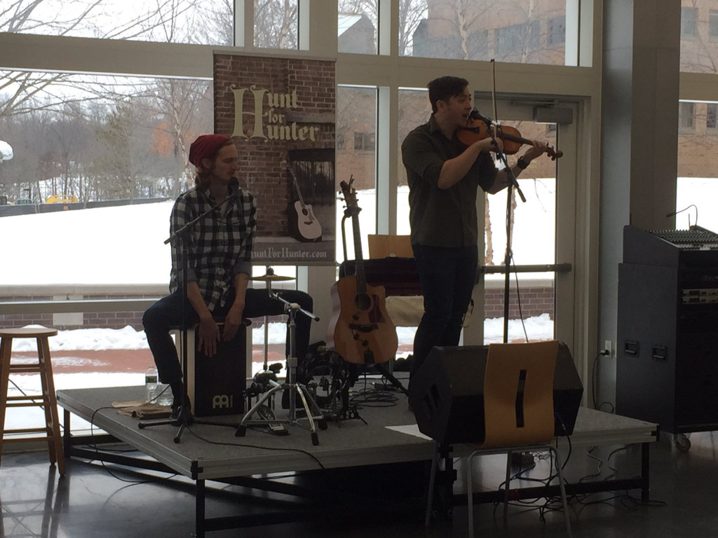 Folk-rock duo Hunt for Hunter perform in the SUNY Poly Student Center in Utica on February 7 as part of Tune-In Tuesdays.