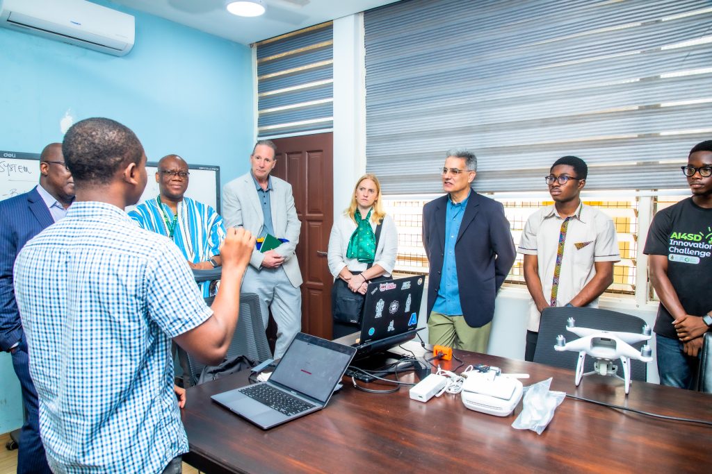 SUNY Poly delegation meeting with a university in Ghana.